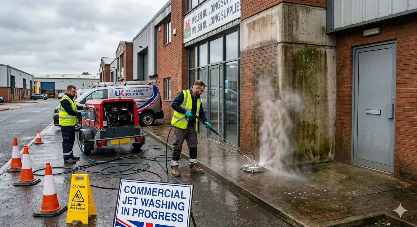 Commercial jet wash safety - professional pressure washing equipment and safety gear
