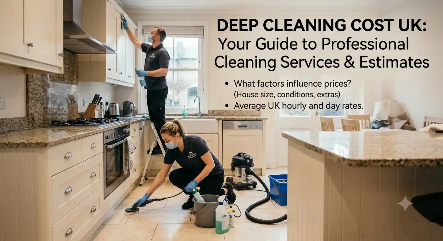 Deep cleaning cost UK - professional deep clean underway in a UK home