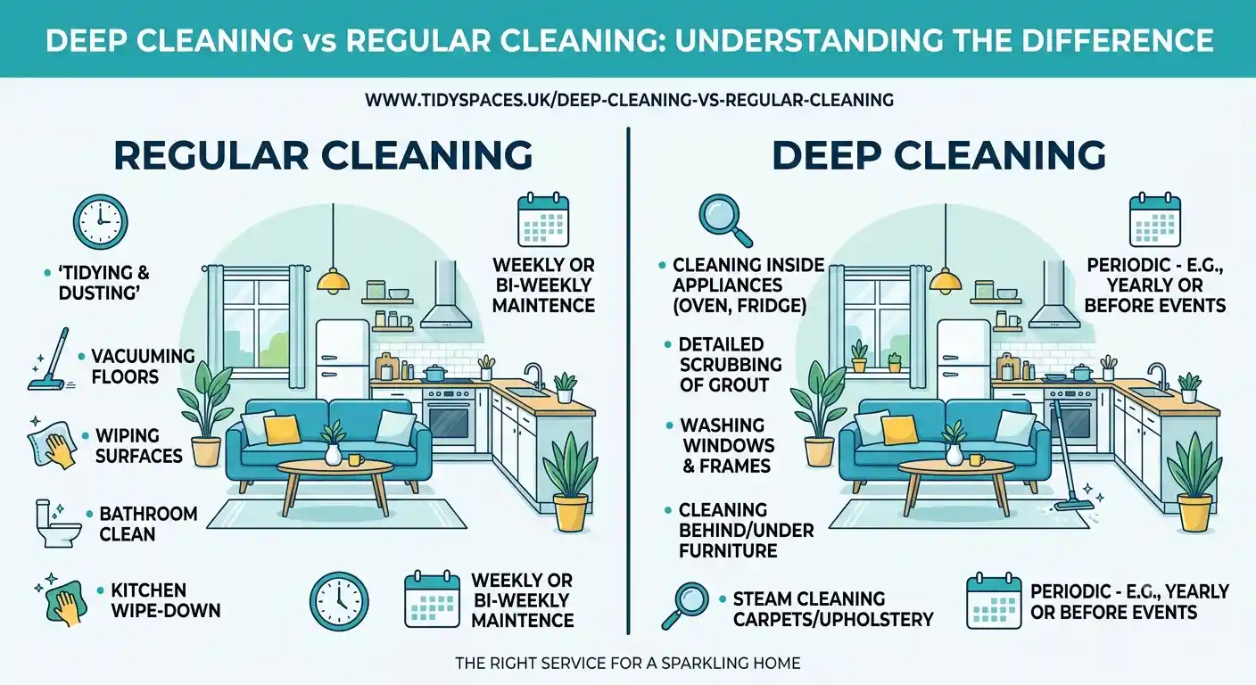 Deep Cleaning vs Regular Cleaning - Understanding the Key Differences