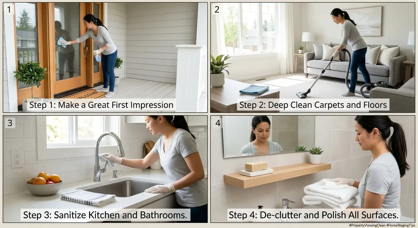 Cleaning a UK home ahead of a property viewing