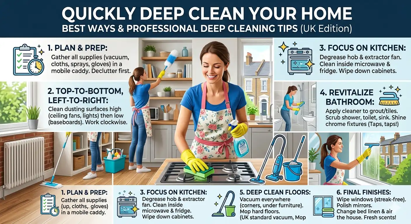 Quickly deep clean your home - best ways and professional deep cleaning tips