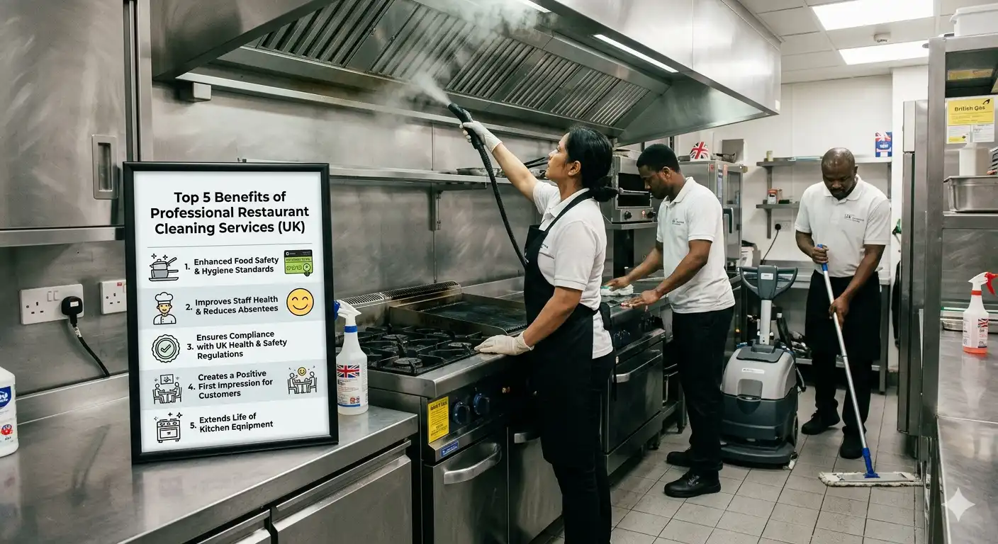 Restaurant cleaning services benefits - professional commercial kitchen cleaning and sanitation