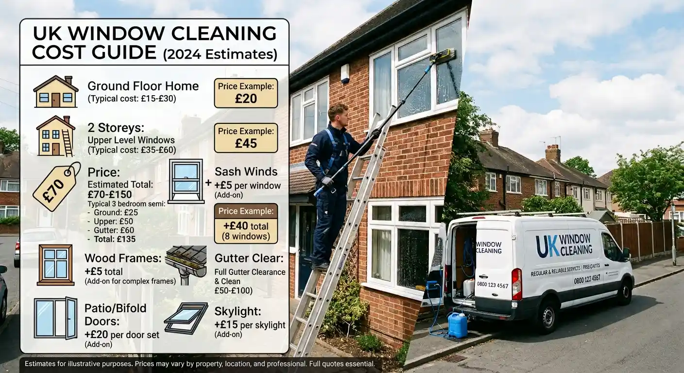 Window Cleaning Cost UK - 2026 Pricing Guide